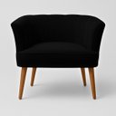 Ver imagem 4 de Poltrona Moderna Tecido Veludo para Sala de Espera Pés Palito Resistente