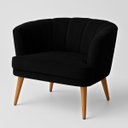 Ver imagem 1 de Poltrona Moderna Tecido Veludo para Sala de Espera Pés Palito Resistente