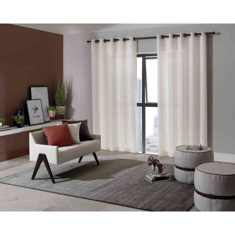 Cortina Duo 3,00 x 1,70 m Bruxelas Areia Bella Janela 649045616201011.168