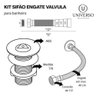 Sifão Sanfonado + Engate Flexível 40cm + Válvula Lavatório Cor Válvula Abs - 7