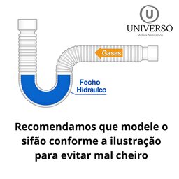 Sifão Sanfonado + Engate Flexível 40cm + Válvula Lavatório Cor Válvula Abs - 3