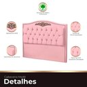 Ver imagem 3 de Cabeceira Casal Queen Size Estofada para Cama Box Maitê Veludo Cor Rosa Bebe
