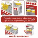 Ver imagem 3 de Fogao Infantil Madeira Forno Grande Cozinha Brinquedo MDF Super Chef Kit Completo Panelas Talheres C