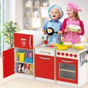 Ver mais imagens de Fogao Infantil Madeira Forno Grande Cozinha Brinquedo MDF Super Chef Kit Completo Panelas Talheres C