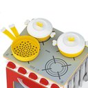 Ver imagem 4 de Fogao Infantil Madeira Forno Grande Cozinha Brinquedo MDF Super Chef Kit Completo Panelas Talheres C