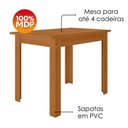 Ver imagem 4 de Mesa de Jantar Retangular 108cm sem Cadeiras 4 Lugares Bellagio Poliman Móveis