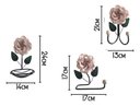 Ver imagem 2 de Kit 3 Peças para Banheiro com Flores em Ferro:rosa