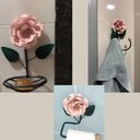 Ver mais imagens de Kit 3 Peças para Banheiro com Flores em Ferro:rosa