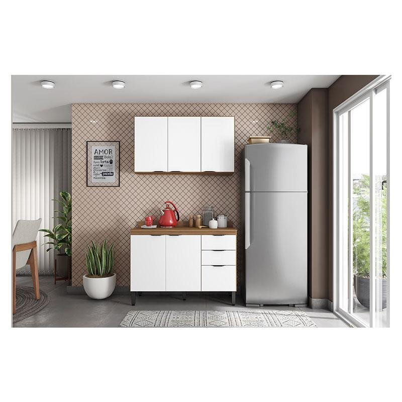 Cozinha Modulada Firenze Fi0010 Amêndola Branco - Demóbile - 4