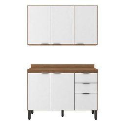 Cozinha Modulada Firenze Fi0010 Amêndola Branco - Demóbile - 1