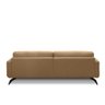 Sofá Decorativo Thalia 3 Lugares Sala de Estar 210cm Pés em Aço Couro Nude G88 - Gran Belo - 6
