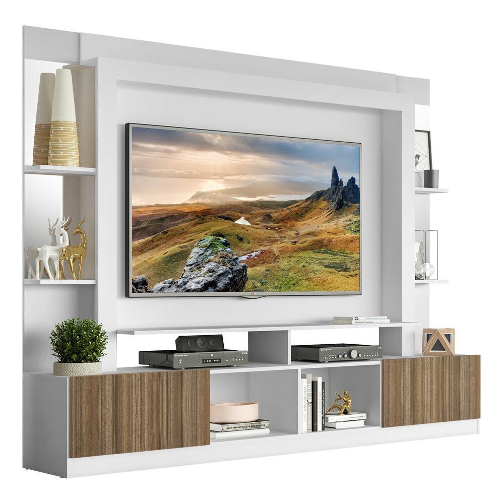 Estante com Suporte TV 65" Prateleiras c/ Espelho Oslo Multimóveis V3385 - 1