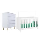 Ver imagem 1 de Berço Multifuncio 3x1+ Cômoda Ditália 4 Gavetas Bbi-51 Dm-239 Branco