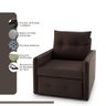 Poltrona Icaria 3 em 1 Poltrona Chaise Cama 85cm Marrom Estofama - 3