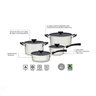 Jogo de Panelas Tramontina Solar Ceramic em Aço Inox Fundo Triplo com Revestimento Interno Cerâmico  - 4