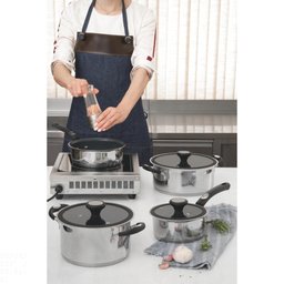 Jogo de Panelas Tramontina Solar Ceramic em Aço Inox Fundo Triplo com Revestimento Interno Cerâmico  - 2