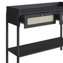 Ver imagem 7 de Aparador 2 Gavetas 103cm Palhinha Pé Madeira 27936 Oslo Artesano - Nero/preto