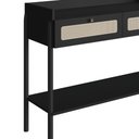 Ver imagem 5 de Aparador 2 Gavetas 103cm Palhinha Pé Madeira 27936 Oslo Artesano - Nero/preto