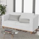 Ver imagem 2 de Kit Sofá 2 Lugares e 2 Poltronas Europa Suede Branco Doce Sonho Móveis