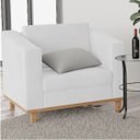 Ver imagem 3 de Kit Sofá 2 Lugares e 2 Poltronas Europa Suede Branco Doce Sonho Móveis