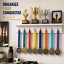Ver imagem 2 de Suporte Porta Medalhas e Troféus Organizador de Conquistas