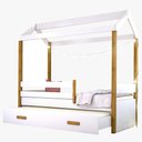 Ver imagem 4 de Cama Montessori Cabana com Auxiliar e Cordão Led