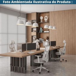 Cadeira Escritório Nr-17 Everest Presidente C- Braços Fratini Encosto Tela Gelo-cinza Base Rodí - 5