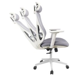 Cadeira Escritório Nr-17 Everest Presidente C- Braços Fratini Encosto Tela Gelo-cinza Base Rodí - 4