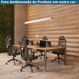 Cadeira Escritório Nr-17 Everest Presidente C- Braços Fratini Encosto Tela Gelo-cinza Base Rodí - 6