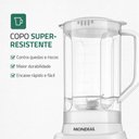 Ver imagem 3 de Liquidificador Mondial Pratic Power 2,2l 2 Velocidades + Pulsar 550w Branco 220v - L-97-w