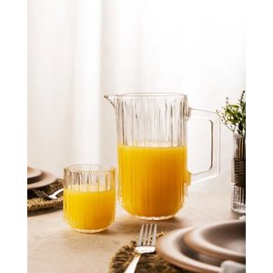 Conjunto 7 Peças Jarra com 6 Copos Cristal Bangkok 1,45l/300ml Wolff