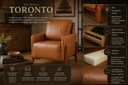 Ver imagem 2 de Poltrona Minimalista Toronto Couro Legítimo Via Encanto:Couro Legítimo Mel