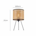Ver imagem 3 de Luminária de Mesa Abajur Vime Sintético Rústico Artesanal