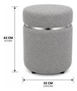 Ver imagem 2 de Kit de Puff Superior Cinta Prata, Cor Cinza Boucle - Let Móveis