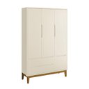 Ver imagem 2 de Jogo de Quarto Infantil Classic Guarda Roupa 3 Portas e Cômoda 6 Gavetas Areia Fosco com Pés