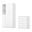 Ver imagem 2 de Quarto de Bebê Completo Bala de Menta 3 Portas 7 Gavetas Branco - Henn
