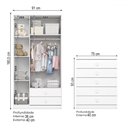 Ver imagem 4 de Quarto de Bebê Completo Bala de Menta 3 Portas 7 Gavetas Branco - Henn