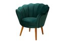 Ver imagem 1 de Poltrona Decorativa Petala/Girassol P Quarto/ Sala/ Recepção Pés de Madeira Maciça:Verde