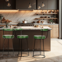 Ver imagem 2 de Banqueta Alta 70 Cm Miami Estrutura Metálica e Assento Couríssimo Area Gourmet Churrasqueira Salaone