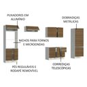 Ver imagem 5 de Armário de Cozinha Completa 100% MDF 330cm Rustic/Branco Acordes Madesa 02