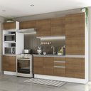Ver imagem 1 de Armário de Cozinha Completa 100% MDF 330cm Rustic/Branco Acordes Madesa 02