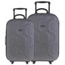 Kit 1 Mala Viagem Copacabana Cinza G + 1 Mala Cinza M - 1
