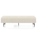 Ver imagem 5 de Puff Recamier Decorativo Pés em Ferro 160cm Dublin P02 Linho Creme - Mpozenato