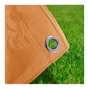 Ver imagem 2 de Lona Leve Laranja Encerado Carreteiro 6x8 / 8x6 300 Micras Impermeável com Ilhós - Carga Pesada