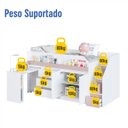 Ver mais imagens de Cama Infantil Alta com Escrivaninha e Comôda Multifuncional 230cm Infanto Completa Móveis