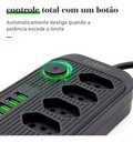 Ver imagem 5 de Filtro de Linha Multiuso B-max 5 Tomadas 5 Usb e Proteção