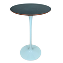 Ver imagem 1 de Mesa Saarinen Bistrô Fórmica Preta 70cm - Base Branca