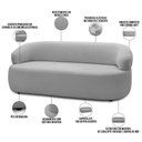 Ver imagem 7 de Sofá 2 Lugares Orgânico Sala de Estar Living 140cm Carmen F04 Bouclê Cinza - Lyam Decor