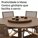 Ver imagem 3 de Jogo Mesa Piscina para Área Externa 6 Cadeiras Tela Sling Amélia Mesa 1,40m + Guarda Sol Marrom