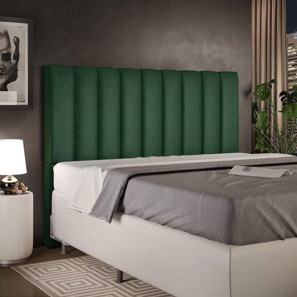 Cabeceira Cama Box Casal Queen 160 Cm Facto Verde Musgo - 6